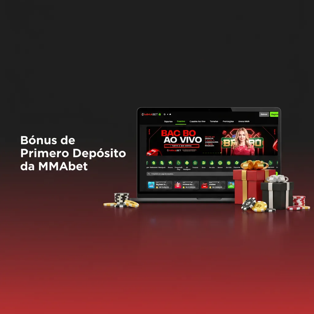 Banner MMAbet: bônus 100% até R$1.000 no primeiro depósito, min R$20, válido para cassino e esportes no Brasil.