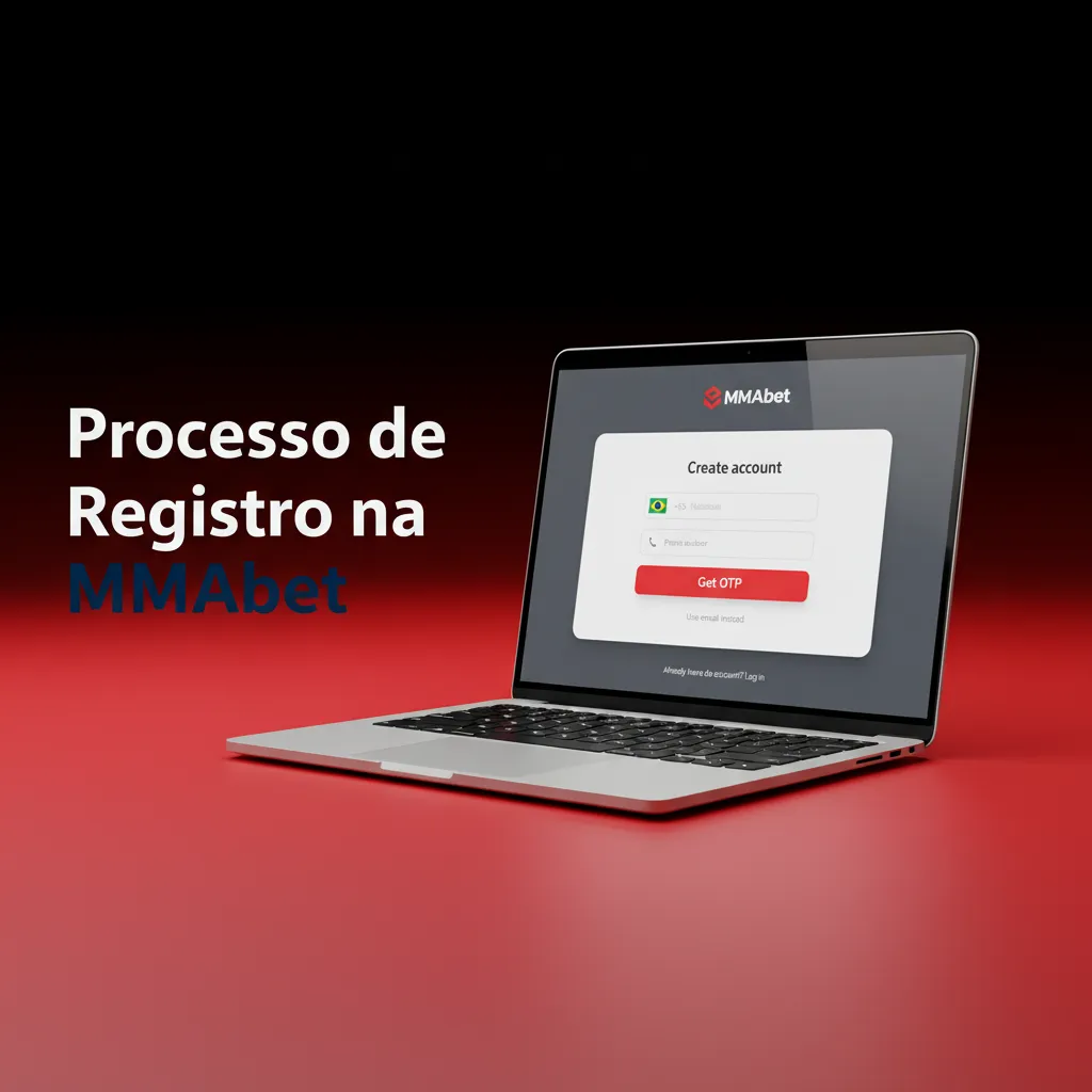 Ilustração do registro na MMAbet: cadastrar, dados, confirmação, preferências BRL e primeiro depósito via Pix.